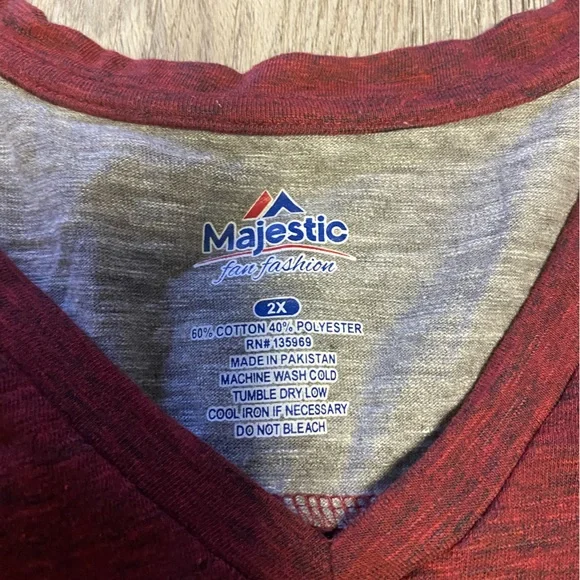 KC Chiefs NFL Team Apparel Raglan T Shirt Kansas City Football Womens 2XL - Picture 5 of 5